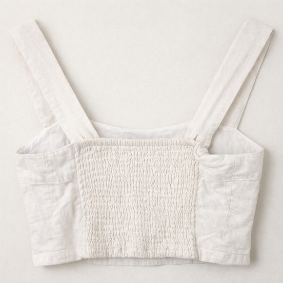 Abercrombie & Fitch White Cropped Square-Neck Tank - Picture 3 of 3